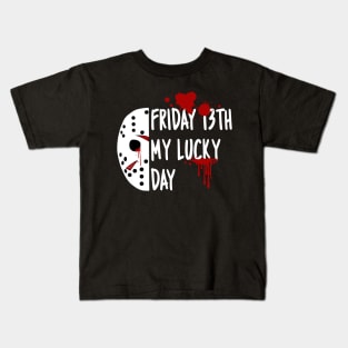 Halloween Friday 13th Jason Mask Quote Kids T-Shirt